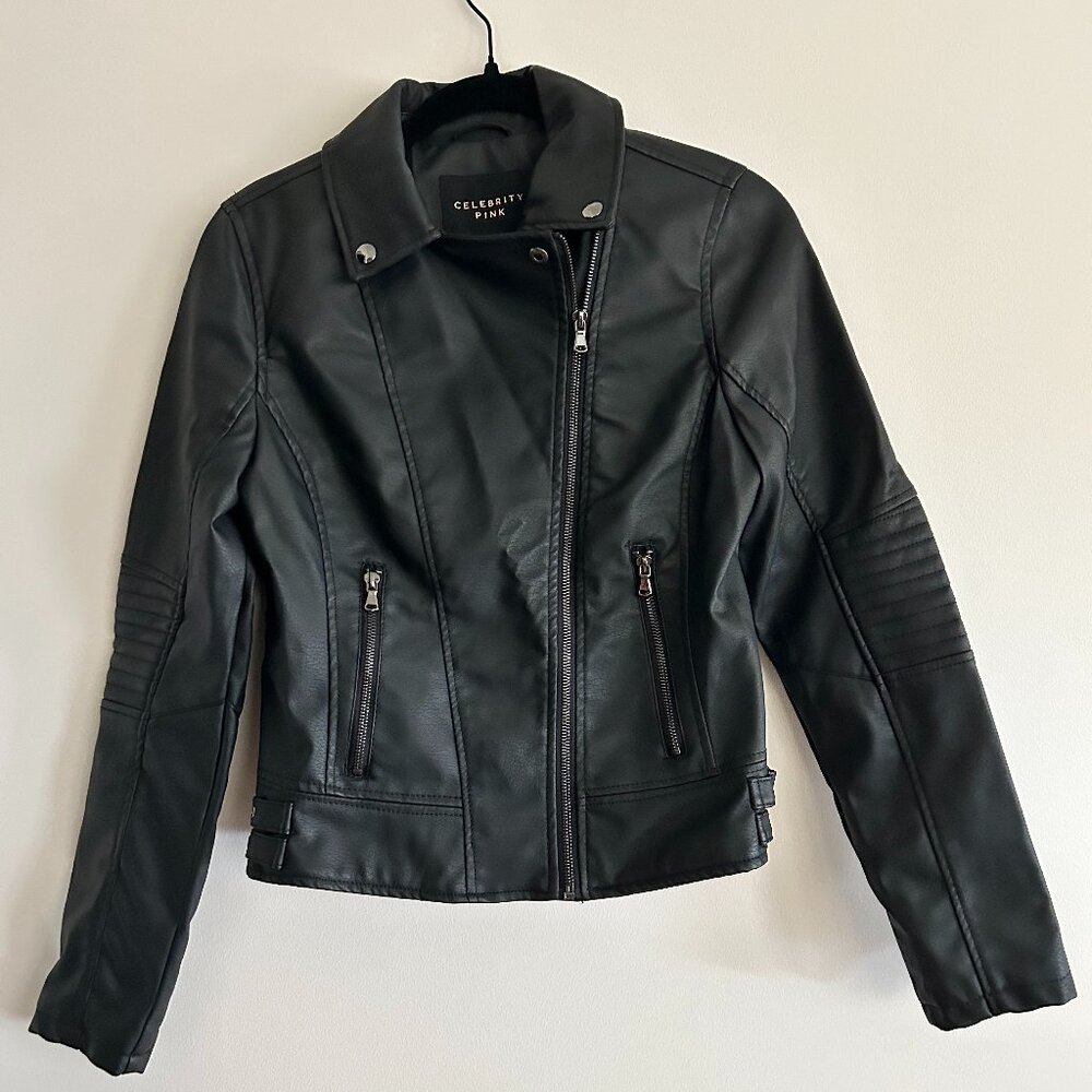 Celebrity Pink Faux Leather Jacket